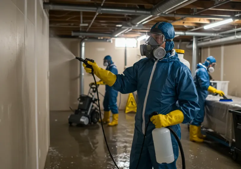 Basement Sanitization and Antimicrobial Treatment process in Robersonville, NC