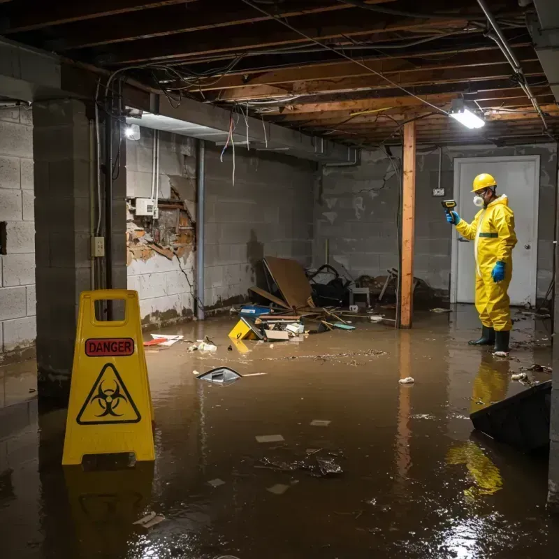 Flooded Basement Electrical Hazard in Robersonville, NC Property